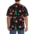 thumbnail image 3 of KLL Disco Mirror Ball Print Men's Shirt Short Sleeve Button Down Summer Cuba Beach Shirts- 3X-Large, 3 of 5