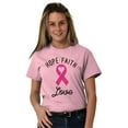thumbnail image 4 of Hope Faith love Breast Cancer Ribbon Women's Plus Size Graphic Tee Brisco Brands 3X, 4 of 5