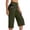 *Army Green, variant on VBVC Women's High Waisted Cargo Capri Pants,Stretchy Wide Leg Workout Cropped Trousers For Women,Ladies Lightweight Yoga Casual Pants with Pockets,Green,S-2XL