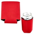 thumbnail image 3 of Foldable Can Cooler Sleeve, Insulated Beverage Can Holder, Dive‑Style Colorful Can Cooler, Reusable Beer Can Protector, Party Drink Can Insulator, Non-Scratch Anti-Slip Can Protector,Red, 3 of 5