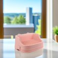 thumbnail image 3 of OULII Bunny Litter Trays Plastic Pink Gridding System Cage Setup 1 Pcs, 3 of 8