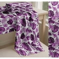 thumbnail image 6 of Soimoi Purple Cotton Voile Fabric Monstera Leaf & Floral Printed Craft Fabric by the Yard 42 Inch Wide, 6 of 7