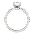 thumbnail image 3 of Pompeii 1 3/8cttw Oval Diamond Engagement Wedding Ring Set 14K White Gold (G/H,SI1-SI2), 3 of 4