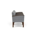 thumbnail image 2 of Belmont Lounge Reception Waiting 3 Seat Tandem Seating / Walnut Wood Legs / Gray, 2 of 5