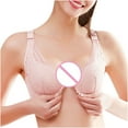 thumbnail image 4 of Aoochasliy Bras for Women Fashion Front Closure Rose Beauty Back Wire Free Push Up Hollow Out Bra Underwear, 4 of 9