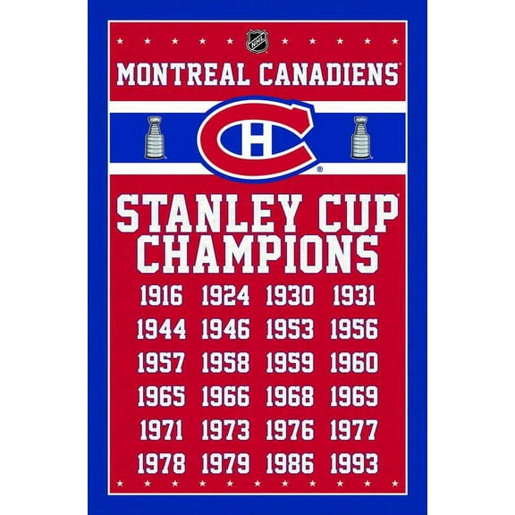 NHL Montreal Canadiens Champions 13 Wall Poster, 22.375" x 34"