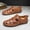 Light Brown, variant on Men's Closed Toe Woven Outdoor Sandals
