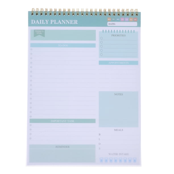 Bloc de notas con lista de tareas, planificador diario, cuaderno de listas de tareas sin fecha, calendarios por horas, bloc de notas para el trabajo y la organización personal