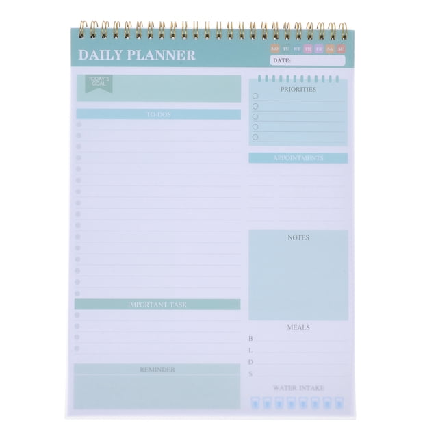 MOVTOTOP Do List Notepad 1Pcs Multi Color Double Spiral Binding Pvc Cover Protection For Adults Professionals