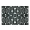 thumbnail image 1 of Black and White Cutting Board, Abstract Checkered Pattern Design with Monochrome Floral Details Vintage, Decorative Tempered Glass Cutting and Serving Board, Small Size, Black White, by Ambesonne, 1 of 1