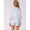 thumbnail image 3 of DARING DIVA Women's Tie Dye Tops with Shorts Pajamas Sets XL Pink, 3 of 6
