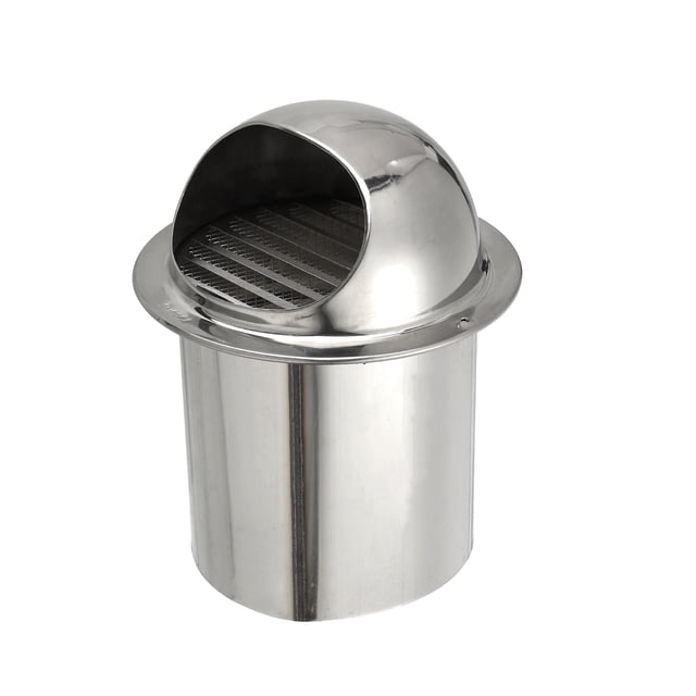 Rejillas de ventilación de aire redondas Uxcell, cubierta de rejilla de louver de acero inoxidable 304 para cocina 6" OD x 6" L