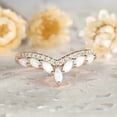 thumbnail image 6 of Bluebell Jewels 2 Ct Marquise Cut White CZ Wedding Band Ring In 14k Rose Gold Plated, 6 of 7