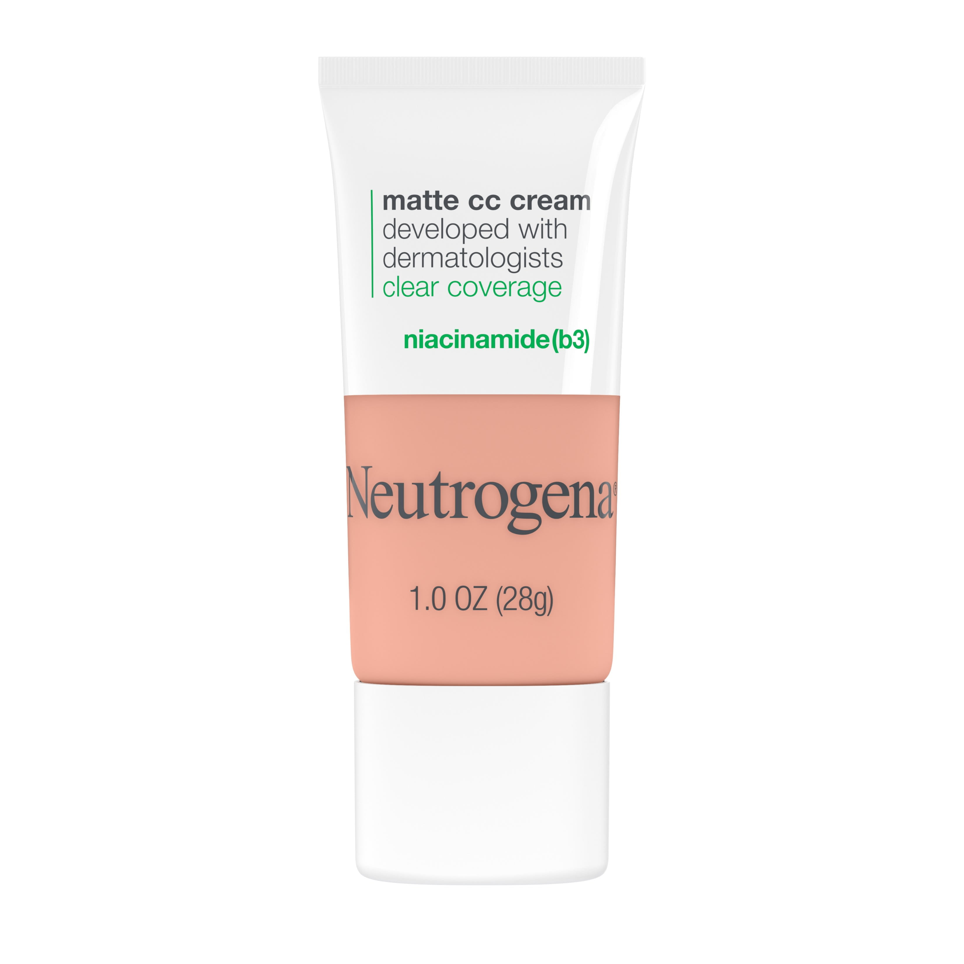 Neutrogena Clear Coverage Flawless Matte CC Cream, Apricot, 1 oz