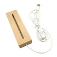 thumbnail image 2 of BELOVING Creative Wood LED Light Base Acrylic Display Lighted Base Stand Holder Lamp USB 240mm White, 2 of 10
