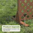 thumbnail image 5 of 72"x35"x16" Outdoor Privacy Screen with Stand Metal Balcony Decorative Screen,Brown, 5 of 10