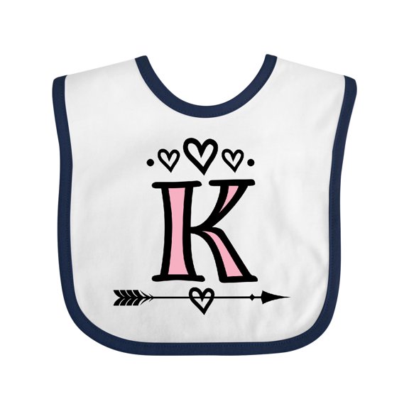 Inktastic Letter K Monogram Tribal Arrow Girls Baby Bib