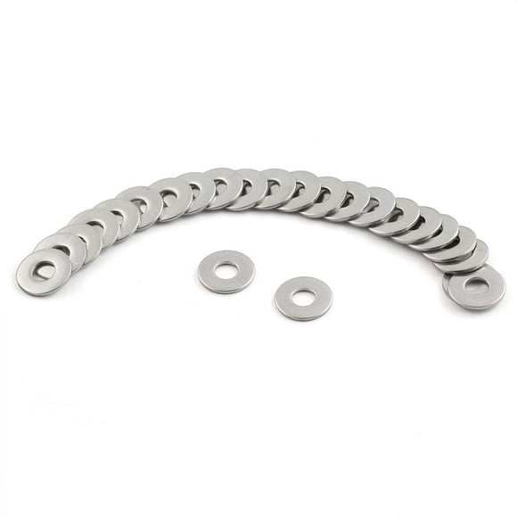 PZRT 24pcs M6 304 Stainless Steel Flat Washer Adjustment Hardware Fitting Accessories Metal Gasket for Bolts & Screws