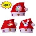 thumbnail image 2 of Gorros navideños con luces LED, gorro de Papá Noel, muñeco de nieve, alce, para jardín de infantes, fiestas en casa, regalo de Navidad para niños y adultos, decoración para fiestas, 2 of 5
