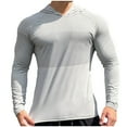thumbnail image 2 of pstuiky Camisas de invierno de manga larga para hombre, Sudadera con capucha fina de manga larga para hombre, para fitness, exteriores, correr, otoño, transpirable y de secado rápido xl, 2 of 5