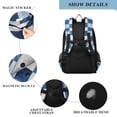thumbnail image 4 of FORMRS School Backpack 17" Student Travel Bag with Laptop Compartment, Blue and Gray Plaid Pattern, 4 of 7