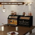 thumbnail image 4 of Double Layer Bread Box with Golden Trim for Kitchen Countertop, Wooden Bread Container for Kitchen Counter, Corner Bread Storage for Homemade Bread, 4 of 6