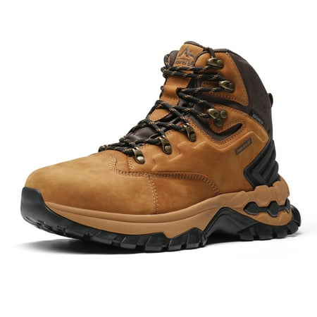 

Nortiv8 Polar Bear Series Men s Extra Grip Leather Waterproof Trekking Hiking Boots SNHB225M KHAKI Size 15