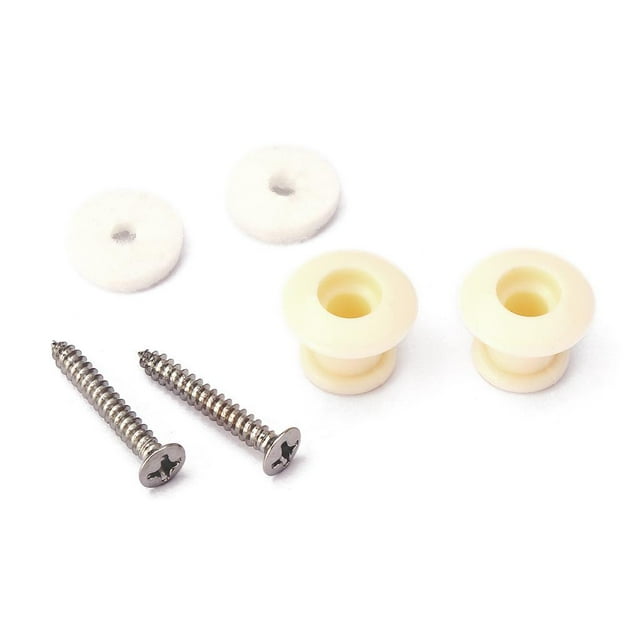 1 Set ABS Strap Lock Button with Screws Gasket for Guitar Bass Parts