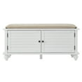 thumbnail image 5 of Weston Home Georgia Entryway Storage Bench with Cushion, White, 5 of 7