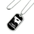 thumbnail image 2 of I Want to Leave UFO Believe Funny Humor Military Dog Tag Pendant Necklace with Chain, 2 of 5