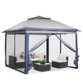 thumbnail image 4 of Outdoor Basic 11'x 11'Pop up Patio Gazebo,Portable Canopy Shade Tent with Sidewalls,Blue, 4 of 7