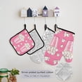 thumbnail image 5 of Two Boxes Of Popcorns Apron Set with Oven Mitts Pot Holders Set of 5 Kitchen Stuff Accessories, 5 of 6