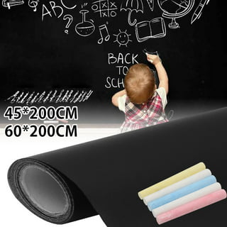  Chalkboard Wallpaper Stick and Peel, 17.7×98.4 Inch Long with  4 Colorful Chalks, Blackboard Wall Sticker, Chalkboard Contact Paper for  Wall, Classroom, Office, Home and Kids Drawing : Office Products
