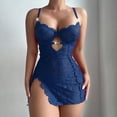 thumbnail image 2 of Womens Fashion 2026 Sexy Lingerie for Women Mesh Babydoll Dress Sheer Lingeries Lace Chemise Floral Outfits Lingerie Set with Thong, 2 of 5