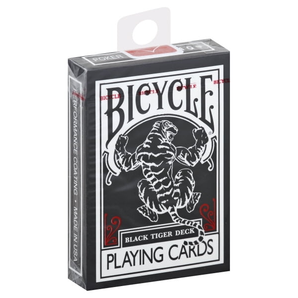 Poker Size US Spielkarten Fantasy Art Bicycle Black Tiger Red Kartentricks 