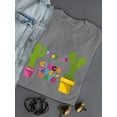 thumbnail image 3 of Cinco De Mayo Big Cactus Shaped T-Shirt Women -Image by Shutterstock, Female Small, 3 of 4