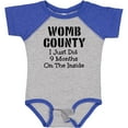 thumbnail image 3 of Inktastic Womb County I Just Did 9 Months on the Inside Boys or Girls Baby Bodysuit, 3 of 5