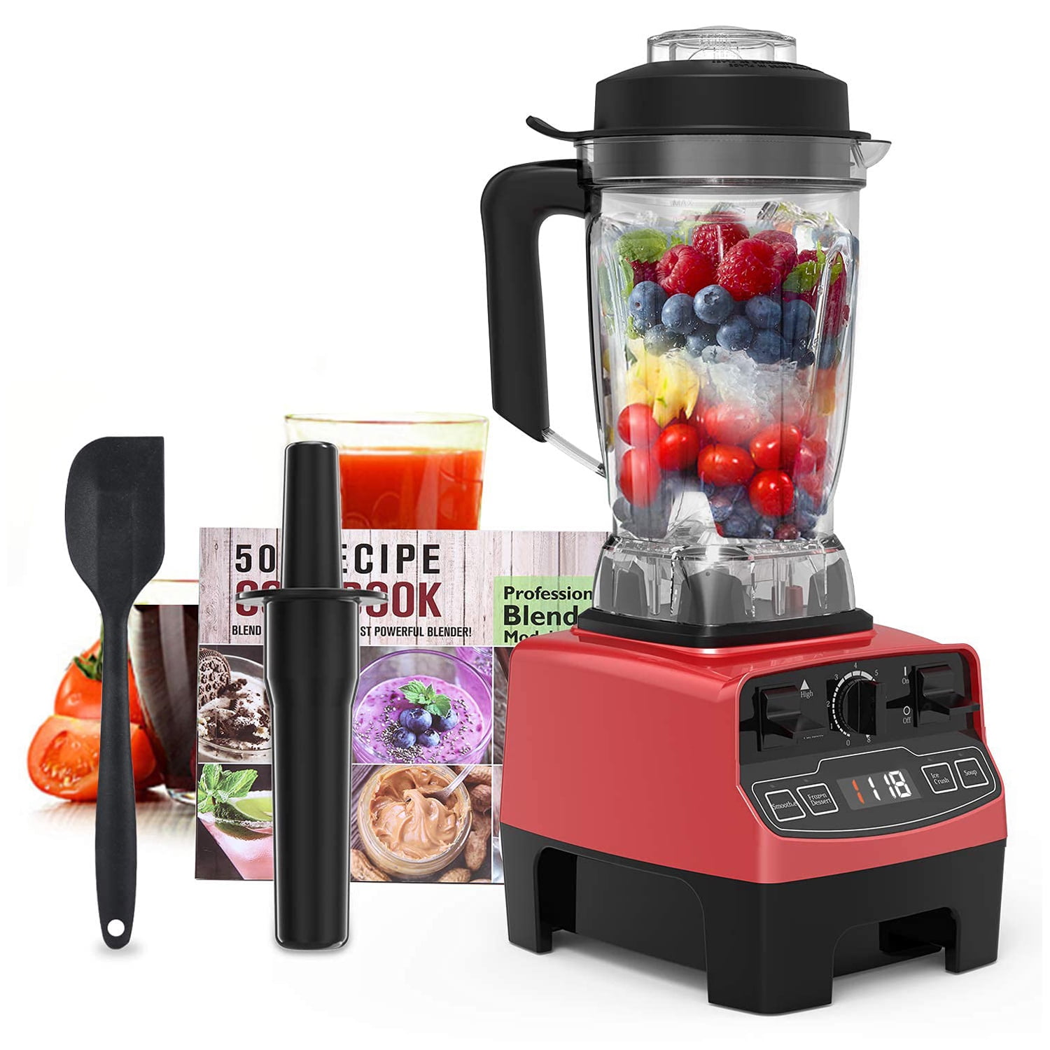 Homgeek Blender Maker 2000W Professional Blender With 8 Adjustable Speeds 2L Bpa-Free Tritan C-Ontainer 4 Programs For Smoothie/Ice/Dessert/Soup 33000Rpm High Speed Blend - Walmart.com