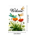thumbnail image 4 of Amhnf Welcome Dragonfly And Poppy Garden Flag For Home Outdoor Garden Yard Decor 12x18 inch, 4 of 5