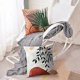 thumbnail image 4 of Set of 4 Decorative Pillowcase Cushion Covers for Sofa Velvet Classic Cushion Cover for Home Living Room Bedroom Leaves 45 x 45cm, 4 of 4