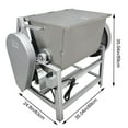 thumbnail image 2 of Batteur à Pâte Électrique Commercial de 50 kg sur Socle, Machine de Mélange d'Aliments avec Bol Inclinable à 90° 110 V, 2 of 14