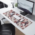 thumbnail image 2 of Long Mouse Pads for Desk,Beige Skull Crow Flower Pattern Desk Mats on Top Of Desks, Desk Mouse Pad Extra Large with 3mm Non-Slip Base and Stitched Edge for Gaming,Office,Work,Home 31.5"x11.8", 2 of 6
