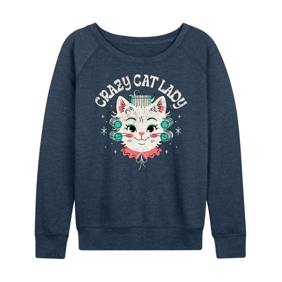 Instant Message - Crazy Cat Lady - Women's Lightweight French Terry Long Sleeve Shirt