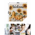 thumbnail image 4 of Orange Pumpkin Fall Cloth Napkins Set of 4 Reusable Dinner Napkins, Thanksgiving Sunflower Autumn Beige Cocktail Napkin Washable Table Napkins for Wedding/Holiday Party/Baby Shower 20"x20", 4 of 7