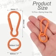 thumbnail image 2 of Uxcell 10 Pcs Clip de Resorte, Gancho de Llave de Resorte con Anillo O, Clips de Llave de Color Caramelo Multipropósito para Manualidades de Lanyard, Camping y Mochilas, Naranja, 2 of 7