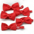 thumbnail image 4 of New Infant Toddler Kid Teen Boy Wedding Formal Party Satin Red Bow Tie S-4T 5-20, 4 of 5