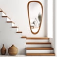 thumbnail image 2 of WallBeyond Irregular Natural Wood Frame Wall Mirror for Bathroom, Asymmetrical Home Wall Decor, 22"×48", 2 of 7