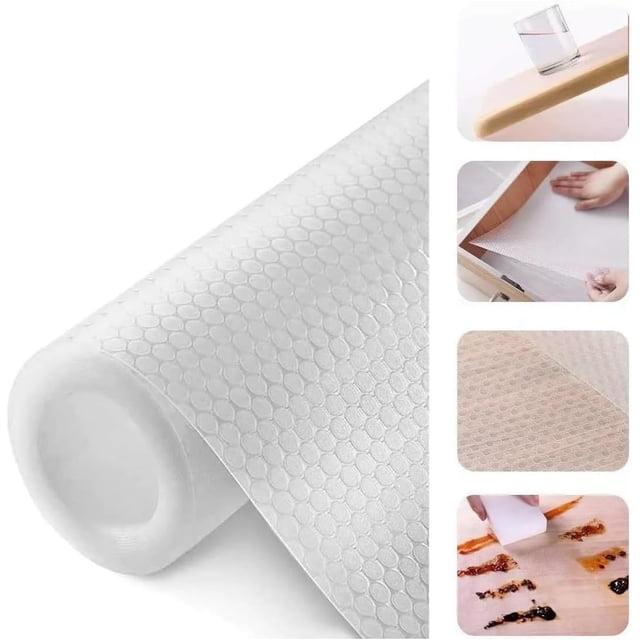 Revestimiento para Estantes para Gabinete de Cocina, Tapete no Adhesivo, Forro de Cajón para Cajón, Estantes y Refrigerador, Alfombrillas Lavables para Armarios de Despensa