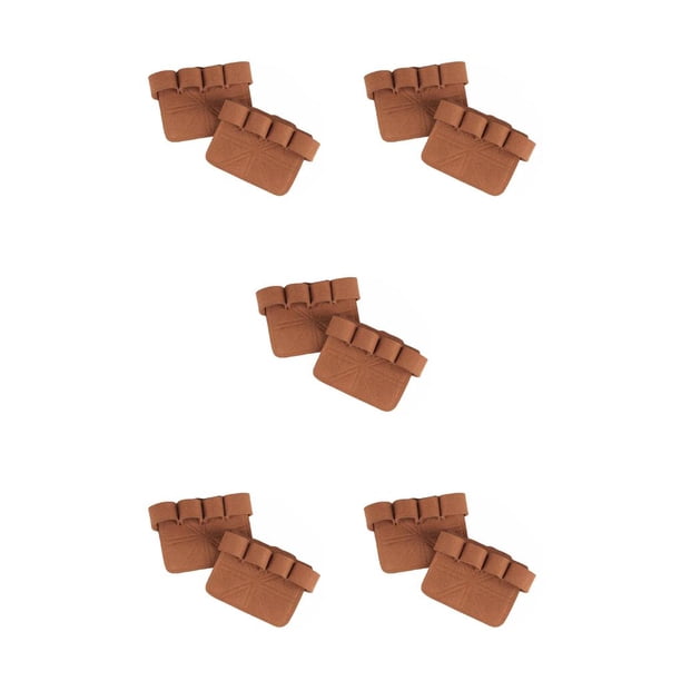 Guantes de mano de elevación antideslizantes de cuero para Fitness Home Gym Marrón Yuarrent