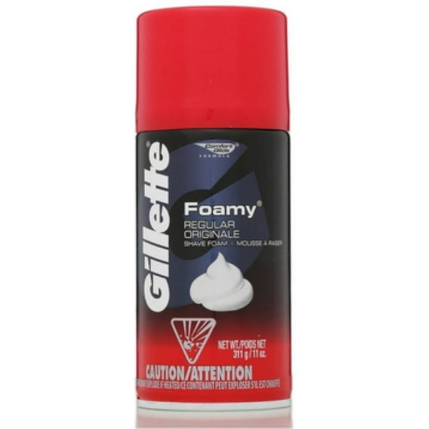 Gillette Foamy Shave Foam Regular 11 oz (Pack of 3)